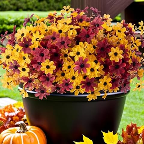 INXUGAO Fall Artificial Daisy Eucalyptus Decoration Cover