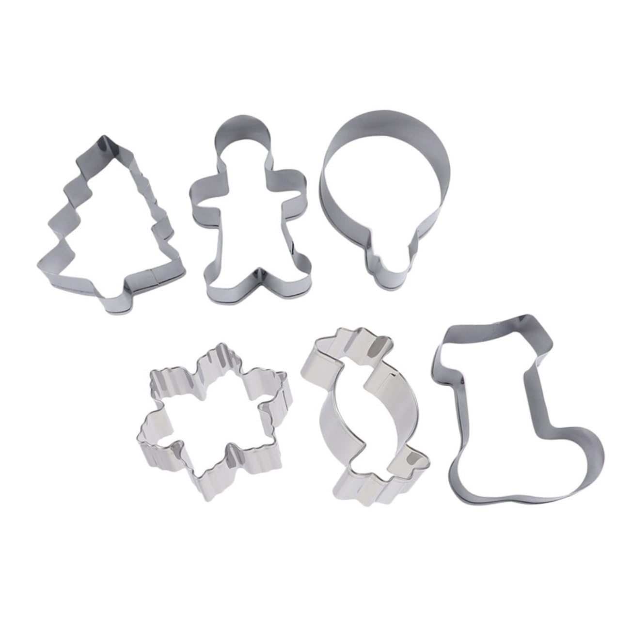 Ciieeo 3 Set Di Formine Per Biscotti Natalizi Utensili Da Forno Set Di Biscotti Natalizi in Acciaio Inossidabile Stampo Per Biscotti 6 Pezzi*3