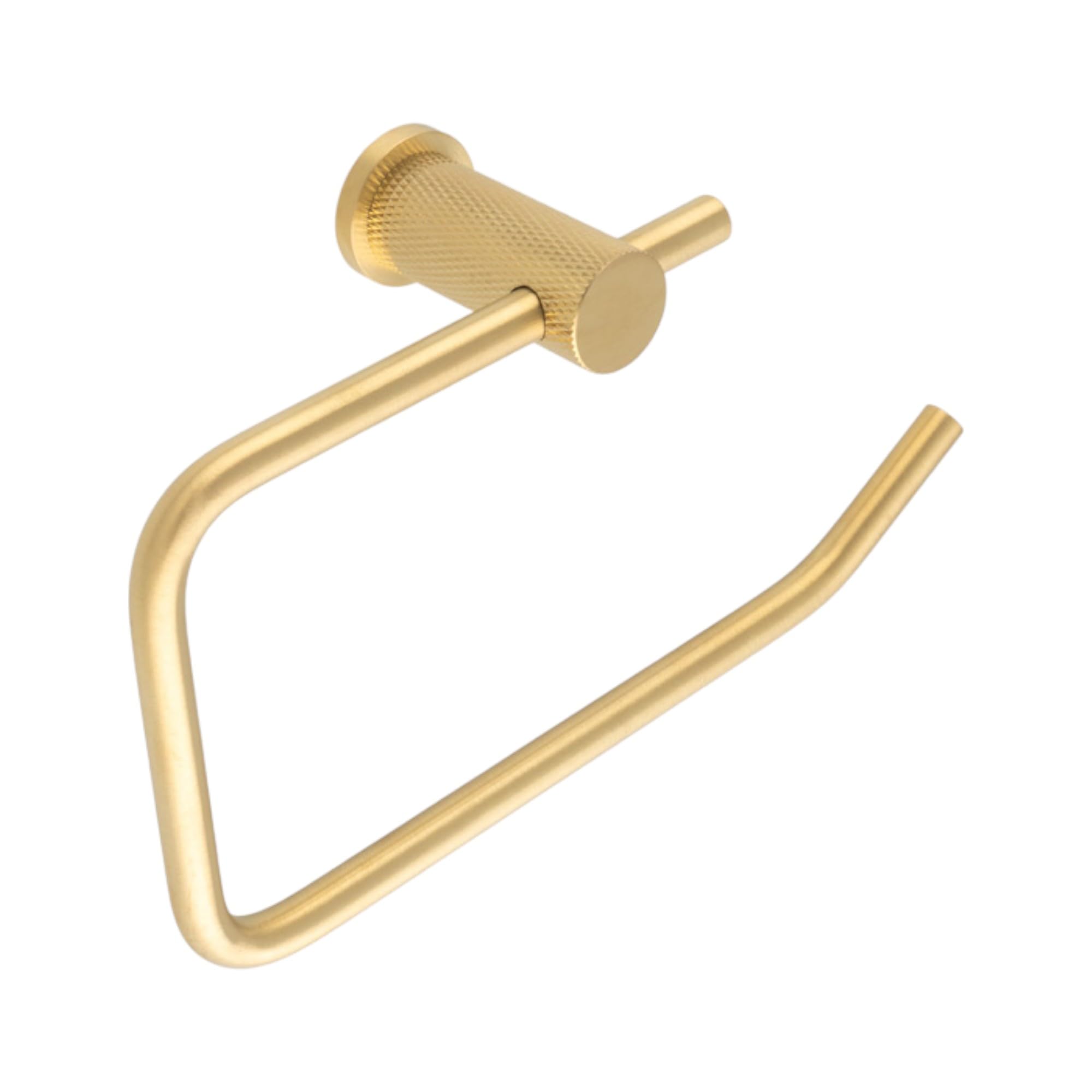 Alexander & Wilks Satin Brass Pvd Brunel Diamond Knurled Toilet Roll Holder (Satin Brass Pvd)