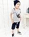 WXBUY Baby Boys Cotton Summer Casual T-shirt Grey 4-5T
