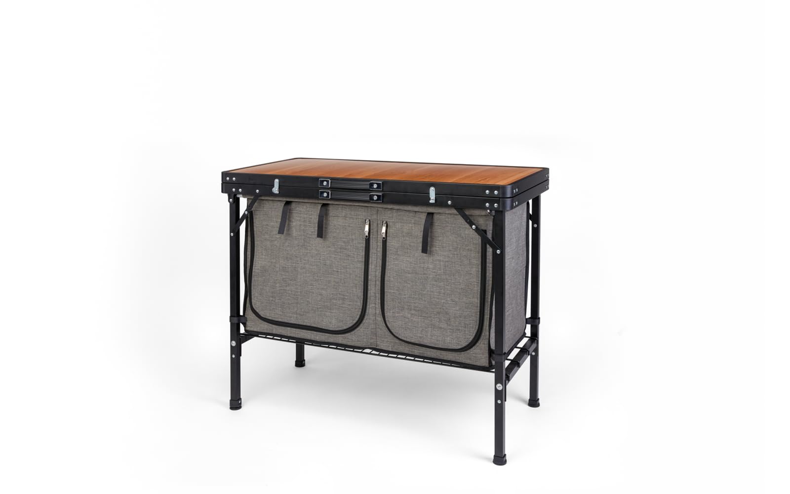 camp LIFE Capri Küchenbox | Campingschrank Campingküche Reiseküche faltbar mit Aluminiumgestell | Outdoor Küchenschrank Camping Küche Miniküche für Vorzelt inkl. Tragetasche