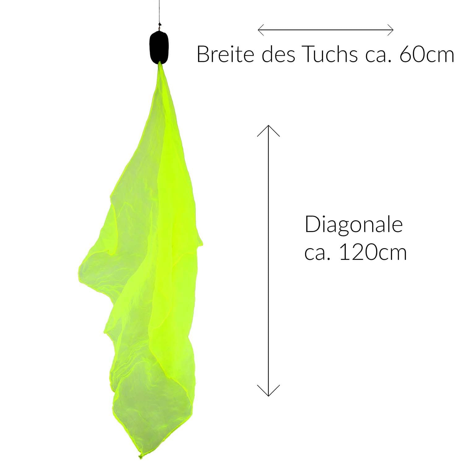 Diabolo Freizeitsport Lampa UV Poi w kolorze żółtym - Angel Wings Spinning Pois. Spiralna Pois, Soft Pois dla początkujących i profesjonalistów