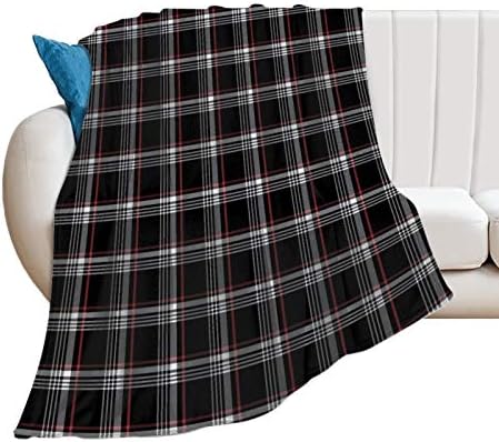 Flannel Fleece Throw Blanket Golf GTI Plaid Pattern Light Weight Air-Conditioned Quilts for Birthday Gifts Machine Washable Fluffy Blanket for Women Men, 50 x 60 in