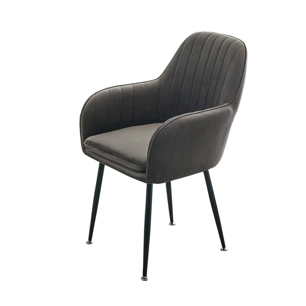 SJIALEN Soft Velvet Dining Chair,Office Lounge Chair for Living Room Bedroom Kitchen Modern Design Kitchen Chair Kitchen Chair (Color : Dark Gray)