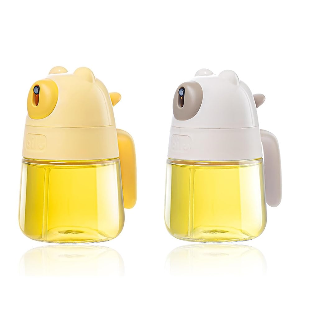 Vjsujehgy 2PCS Food Grade Oil Dispenser Glass Cooking Oil Sprayer for Kitchen Cooking Frying Grilling
