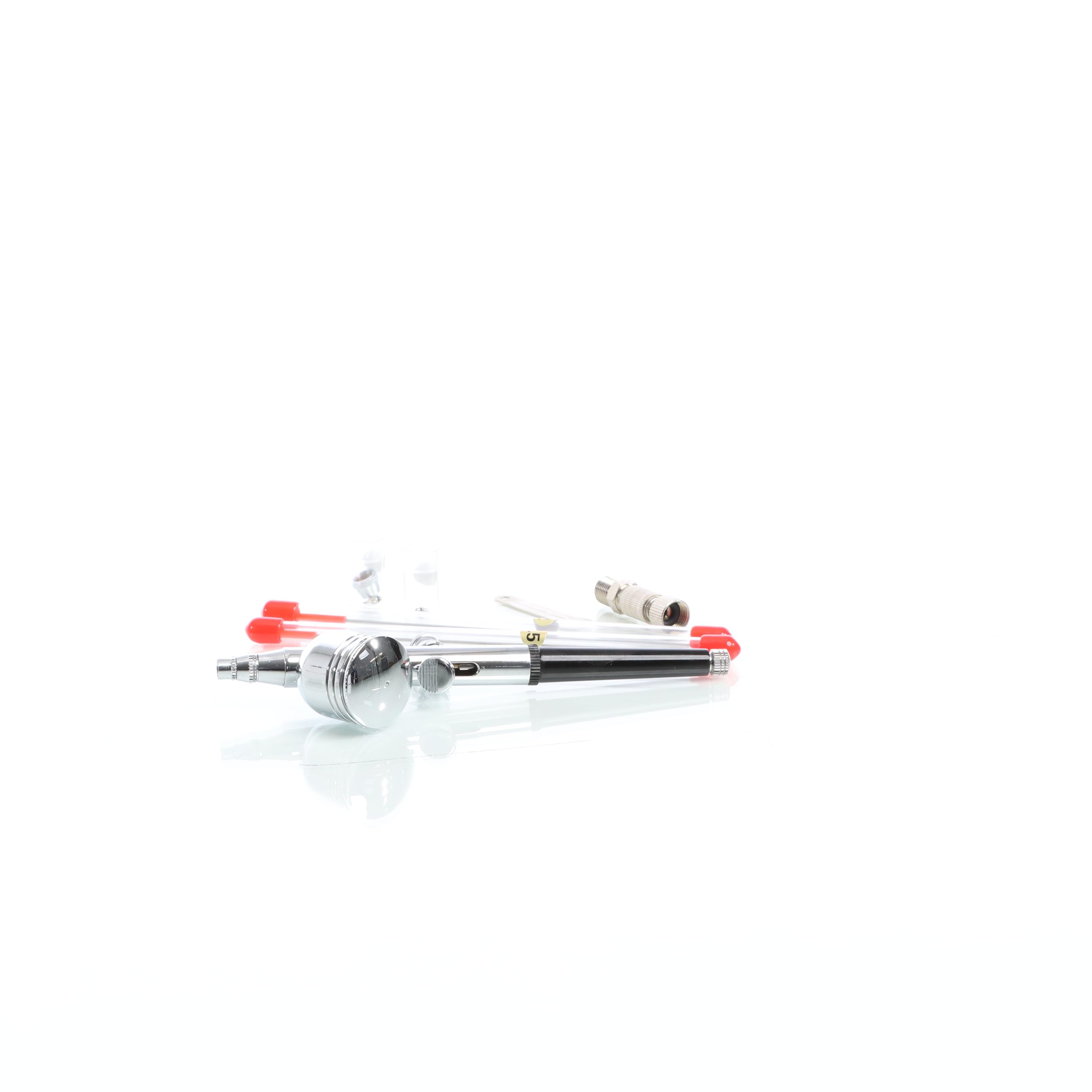 Wiltec Aerografo doppia azione mod.130T, serbatoio 7 ml, ugelli 0,2, 0,3 e 0,5 mm, Aeropenna per aerografia