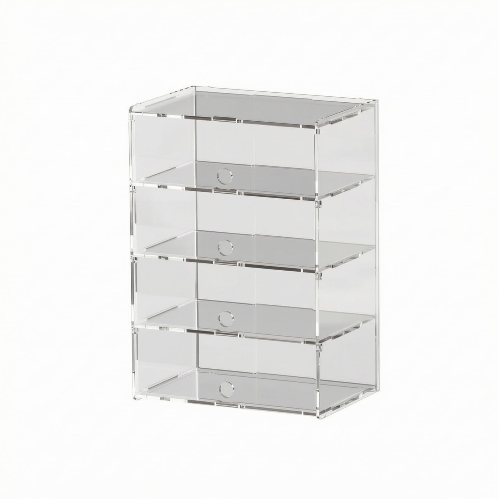 Boîte Présentation en Acrylique Anti-ère Vitrine en Acrylique Compact Présentoir pr nneurs, Étagère , 4 Niveaux