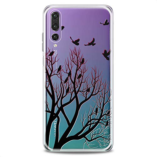 Cavka Case Replacement for Huawei Honor 70 20 Pro 10 Lite 50SE Magic Note 10 20 Play Pattern Clear Ravens Phone Soft Print Red Girls Teen Cute Lady Tree Flexible Silicone Slim fit Bird Black Design