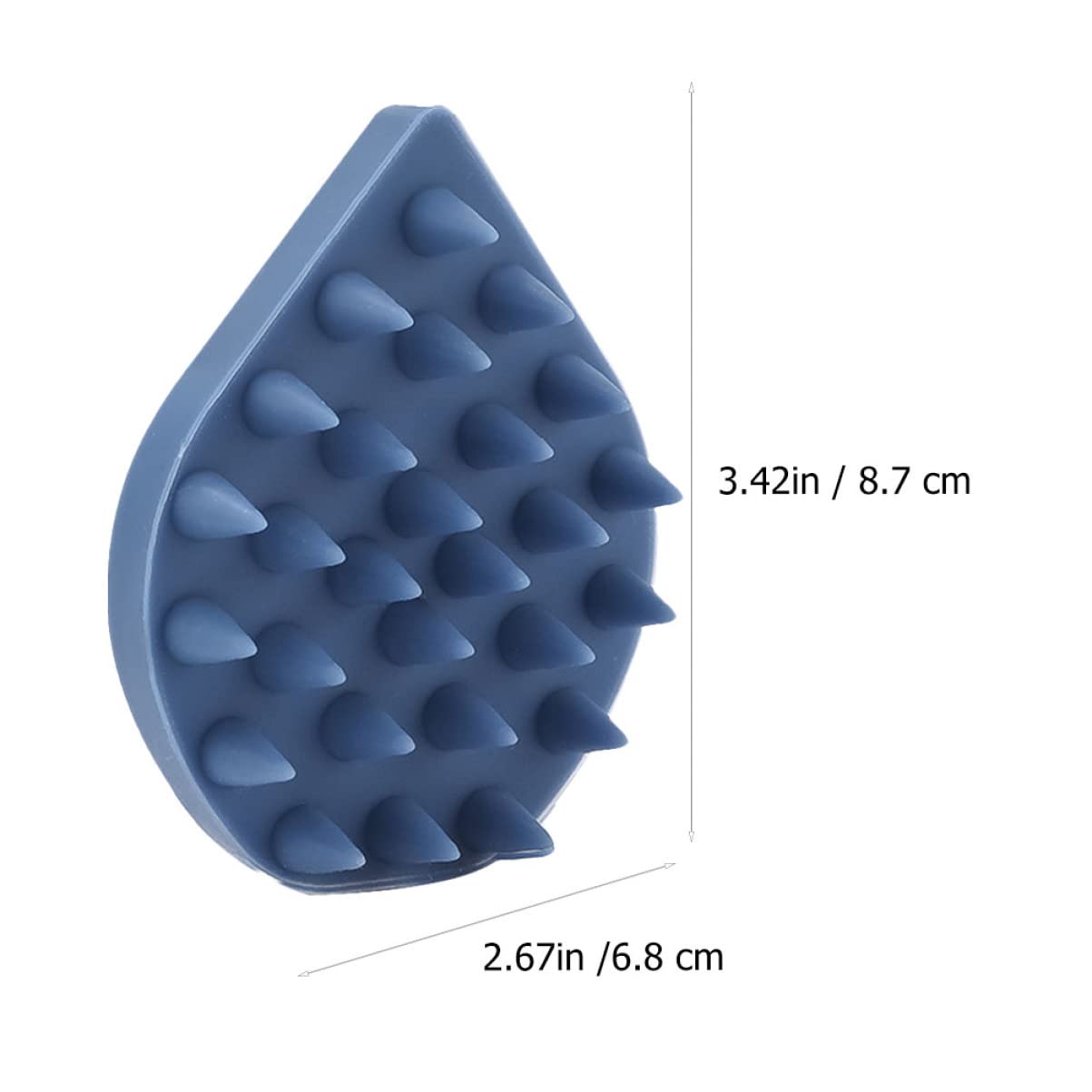 Beavorty 1Pc Water Drop Shaped Silicone Shampoo Brush Portable Massage Comb for Care Relaxation for Washing and Spa Durable Easy to Grip Design