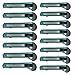 MotoProducts 15 Bulk Turquoise Retractable Utility Knife Wholesale 6 inch Manual Lock Box Cutter Snap Off Blade