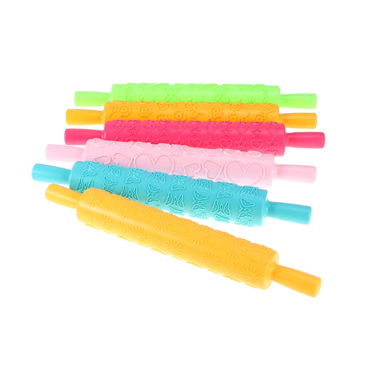 Alipis 8 pièces Pâtisserie Plastique Alimentaire Embosseurs Texturés Multifonction pour Décoration Gâteaux DIY Outil Pâtisserie Facile à Nettoyer et Maniable Accessoires pour Fondant et