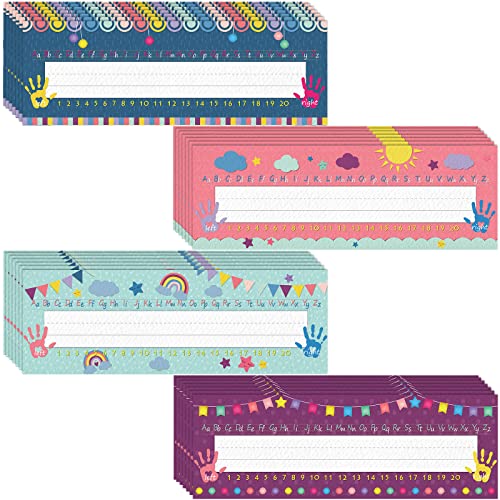 Plaque nominative salle de classe 30x9 cm style arc-en-ciel pour école