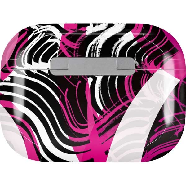 Skinit Decal Audio Skin Compatible with Apple AirPods Pro (2rd Gen, 2022) - Skinit Originally Designed Pink and White Hipster Design