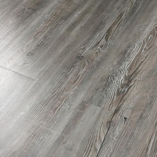 Livelynine Suelo Vinilo Autoadhesivo Lamas Madera Gris Vinilo Suelo Cocina Autoadhesivo 90x15CM Suelo Vinilo Adhesivo Efecto Madera Baldosas Adhesivas Suelo Gris Suelo Laminado Cocina Baño, 18 Piezas