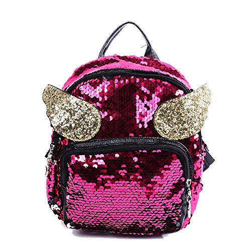 Aihifly Ligero Backpack Mujer Teen Glitter Sparkly Lentejuelas Mochila Escolar para Niñas