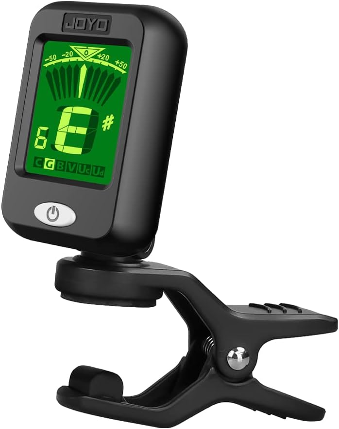 JOYO Clip on Tuner Digital Electronic Tuner for Guitar, Bass, Ukulele, Violin, Mandolin, Banjo Acoustics Calibration Tuner (JT-09 4PCS)