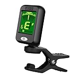 JOYO Clip on Tuner Digital Electronic Tuner for Guitar, Bass, Ukulele, Violin, Mandolin, Banjo Acoustics Calibration Tuner (JT-09)