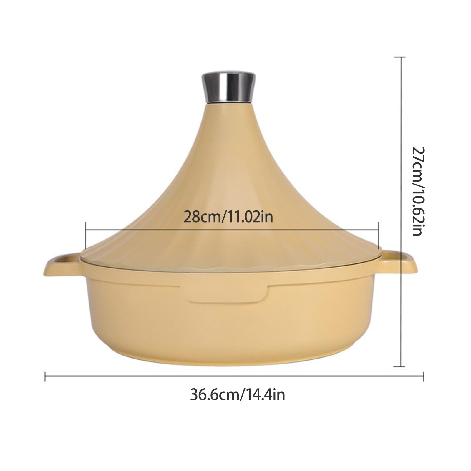 Aluminiumguss Großes Fassungsvermögen Tajine Topf Zum Kochen Traditionell Tagine Marokko for Gesunde Und Köstliche Mahlzeiten, Meeresfrüchte-Topf(Weiß)