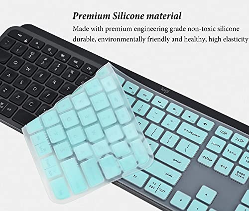 Image of Keyboard Cover Skin for Logitech MX Keys Mac Wireless Keyboard, Logitech Craft Advanced Wireless Illuminated Keyboard, Logitech MX Keys Craft Cover - Mint