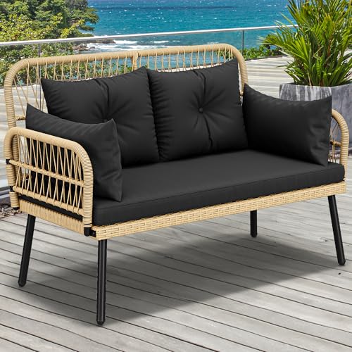 YITAHOME Polyrattan Gartenlounge Sofa Wetterfest, 2-Sitzer...