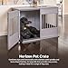 New Age Pet ECOFLEX Horizon Dog Crate & End Table, Modern Slatted Indoor Dog Kennel for Medium, Large & XL Dogs, Durable Composite, Grey, Large