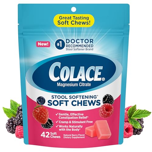 Colace Stool Softener Soft Chews, Gentle Constipation...