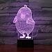 Produktbild Illusion Familie 3D Cartoon Huhn Styling Tischlampe Spiel 7 Farbwechsel Atmosphäre Touch Button Nachtlicht Büro Dekoration Beleuchtung Geschenk