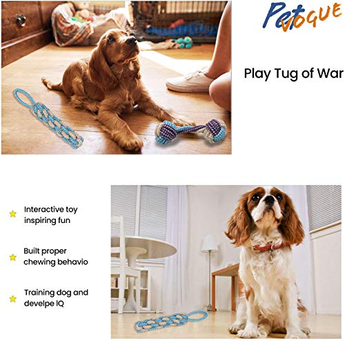 Image of PetVogue Puppy Chew Toy Durable Braided Rope Dog Toy for Cats, Small Dog Teeth Cleaning (Multicolour)