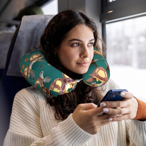 Almohada de viaje con espuma viscoelástica negra miniatura 6