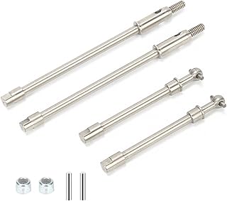RCAWD 1 Set Hardened Front Axle Shaft&Rear Center Driver for Axial Scx24 Crawlers