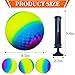 Visen 4Pcs Rainbow Playground Balls for Kids&Adults with 1 Hand Pump,8.5Inch Colorful Rubber Bouncy Balls,Inflatable Multi Colors Kick Balls Handball,Durable Indoor&Outdoor Play Toys (Purple)