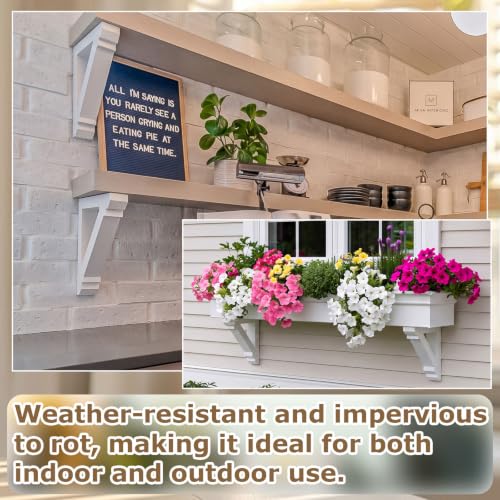 Image of Briwooody 2 Pcs Unfinished Paintable Corbels, 2 W x 11 7 /8 D x 11 7 /8 in H