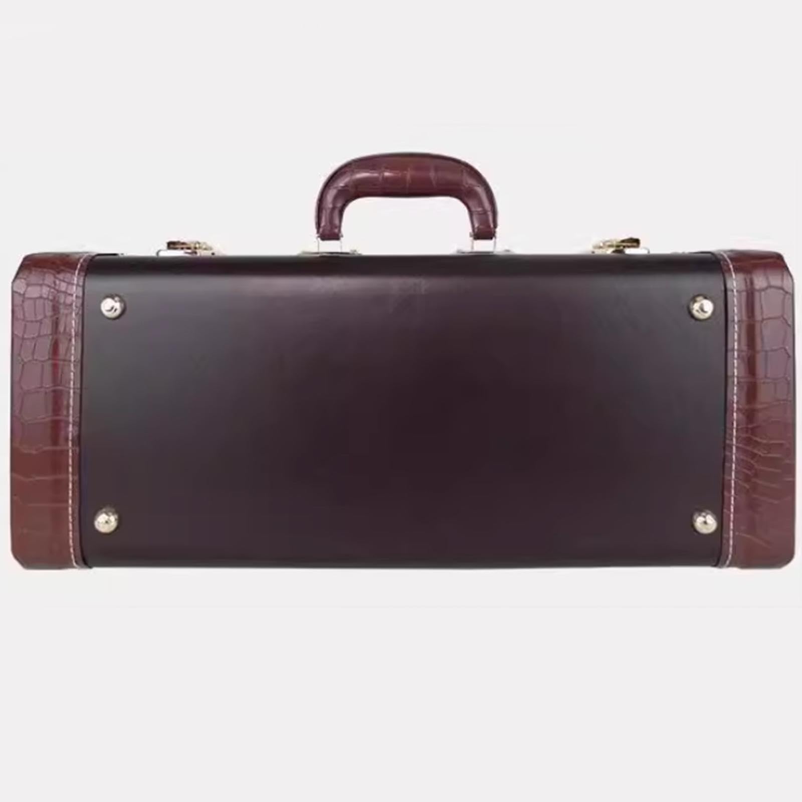 perfeclan Trompetenkoffer, Handtasche, Schutzhülle, tragbar, professionell, Aufbewahrungsbox für Musikinstrumente, ideal für, Bands, Bühnen und mehr, Braun