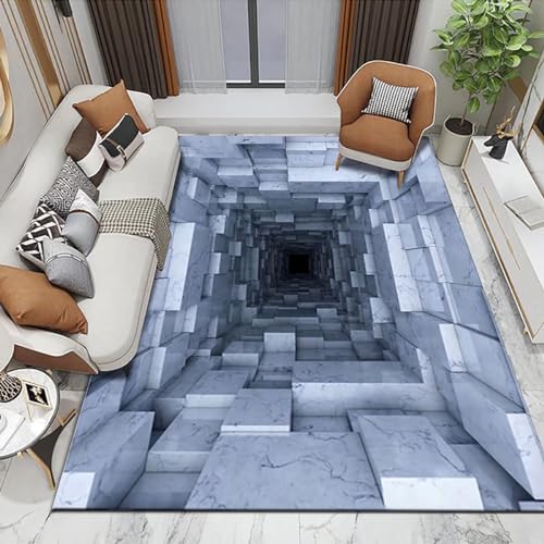 Tapete decorativo con ilusión óptica 3D 4'x6' miniatura 1