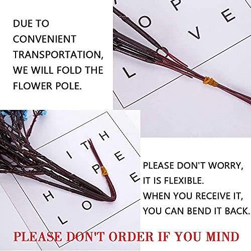 Momkids 6 Pcs Artificial Flowers Fake Babys Breath Bouquet Bulk Faux Gypsophila Flowers Real Touch Silk Flower For Home Office Kitchen Restaurant Centerpieces Wedding Christmas Party Decoration (Blue) #TOP5