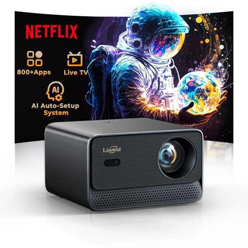 Projector with WiFi and Bluetooth: [1400 ANSI /Ai Auto Focus/ 800...
