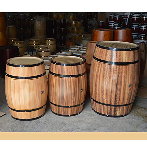 Armadio per barile di quercia di bloccaggio Deposito di vino in legno massiccio con l'unità di esposizione della birra decorativa dei cerchi in ferro per la barra della cantina della casa Organizzazio