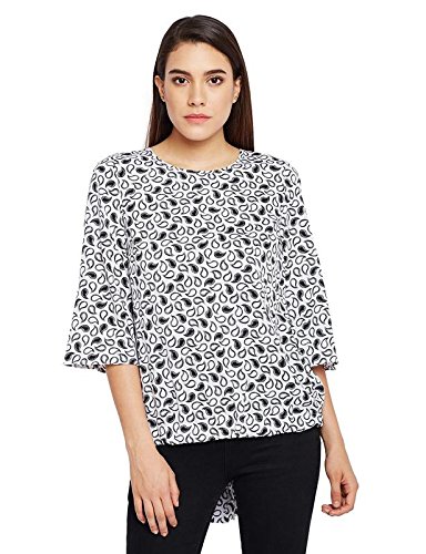 Image of oxolloxo Women's Round Neck Polyester Short Sleeve Printed Top