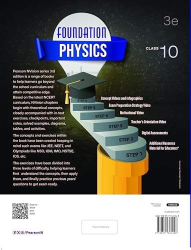 Image of Pearson 2026 Nvision Foundation Physics Grade 10 JEE, NEET, and Olympiads like NSO, IOM, IMO, NSTSE, and IOS latest NCERT curriculum