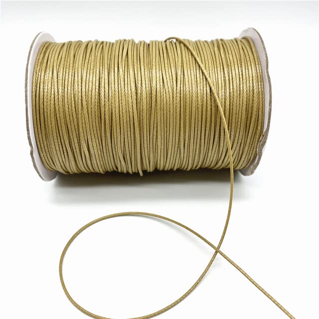 Perlenfaden-Bastelschnur, Baumwoll-Makramee-Seilschnur, Perlenschnur, 10 Yards/Lot, 1 mm gewachste Schnur, PU-Lederfaden, Schnur, Schnur, Riemen, Halskette, Seil for die Schmuckherstellung, DIY-Armban