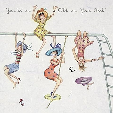 Berni Parker 'You're as Old as You Feel!' Blank Greetings Card Cover