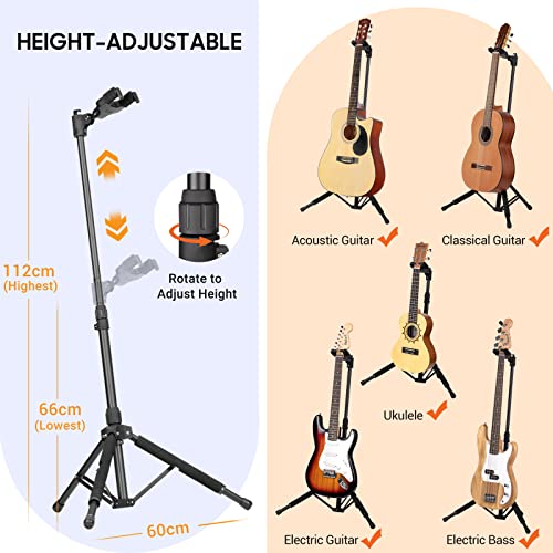 CAHAYA Support de guitare avec trépied à verrouillage automatique par gravité, Pliable et portable Support de guitare… - Les Beatles, Paul McCartney, John Lennon, RIngo Starr, George Harrison CAHAYA Support de guitare avec trépied à verrouillage automatique par gravité, Pliable et portable Support de guitare… – Image 6
