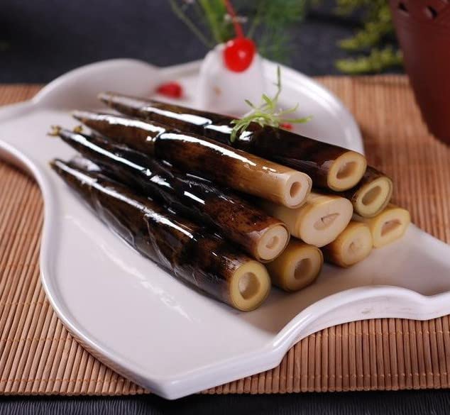 Miniatura 9 de Brotes de bambú pelados a mano, brotes de bambú picantes y crujientes, 8.11 ozbolsa, aperitivos chinos picantes, brotes de bambú de pimienta de