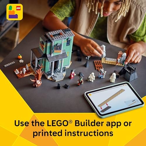 LEGO Creator 3 in 1 Haunted Mansion Building Toy for Kids - Halloween Building Blocks & Learning Toy for Girls & Boys, Ages 9+ - Build a Haunted House, Train, or Ship - Gift for Birthdays - 31167 - image 6