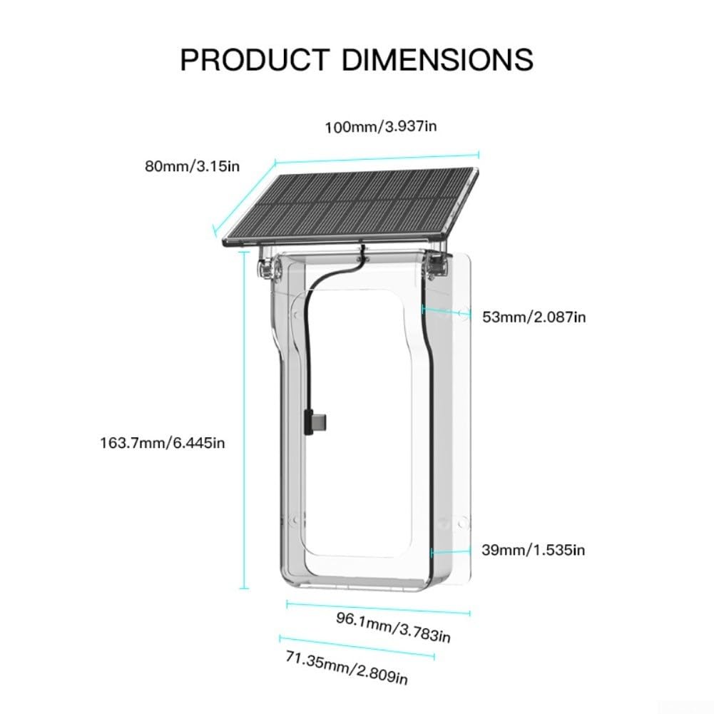 Per Tuya 1080P Wireless Solar Campanello Camera, Smart Video Citofono con Rilevazione di Movimento e Design Resistente alle intemperie per la Sicurezza Domestica (Bianco)