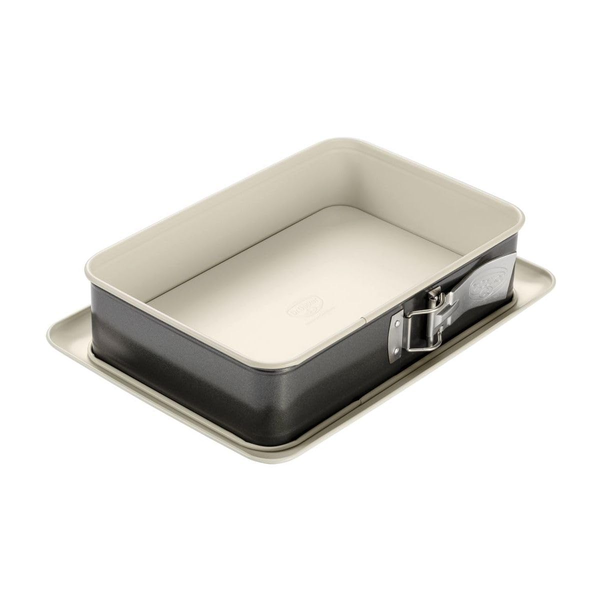 Dr. Oetker 9928850 Zestaw 2 foremek do ciasta, forma do ciasta, prostokątna forma do ciasta, forma ceramiczna, stal, ceramika, 30 x 13 x 7,5 cm i 28 x 18 x 7 cm