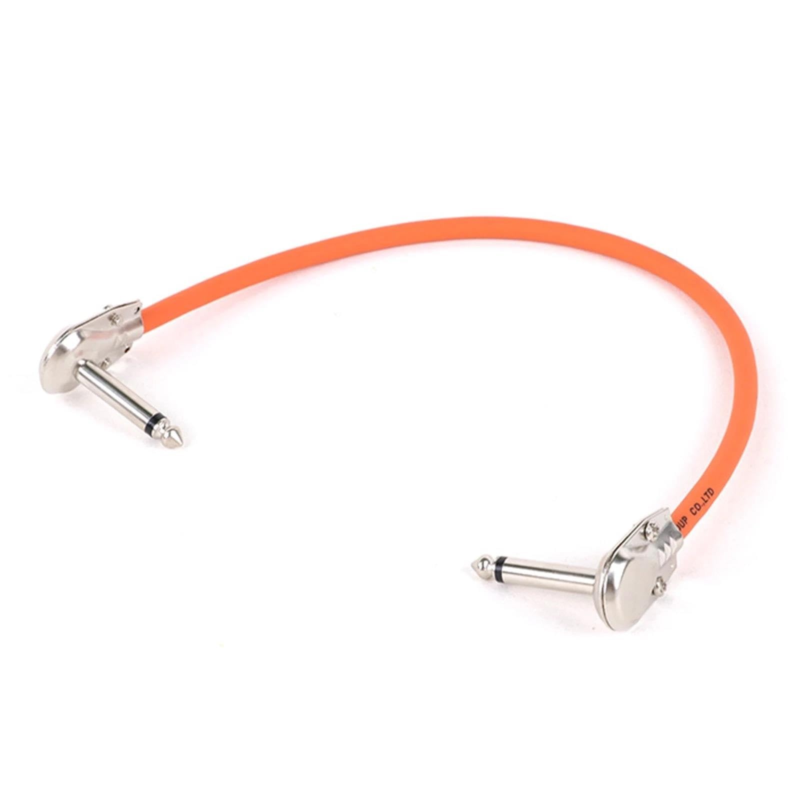 Pro Audio kabel Kabel Do Pedału Efektów Gitarowych Płaskie Złącze Krosowe 6,5 Mm Mono Męski 1/4 Cala TS Jack Miedziany Rdzeń Powierzchniowy Przewód Adapter Linia(Orange,10m)