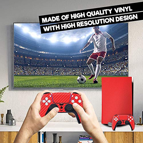 image for Hulzogul PS5 Console and Controller Skin, Carbon Fibre Stickers Decals