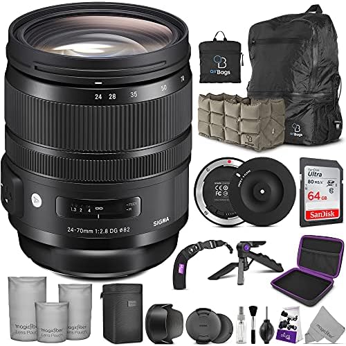 Sigma 24-70mm f/2.8 DG OS HSM Artwork Lens for Nikon F + Sigma USB Dock with Altura Photograph Superior Accent and Journey Bundle