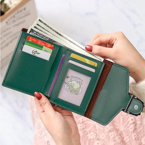 Image of Kraptick Women's Wallet -Stylish and Compact Purse Clutch Wallet for Women, Stylish Card Coin Holder, Debit Card Holder, Money Organizer and Travel Wallet for Women with 8 Slots (Green)
